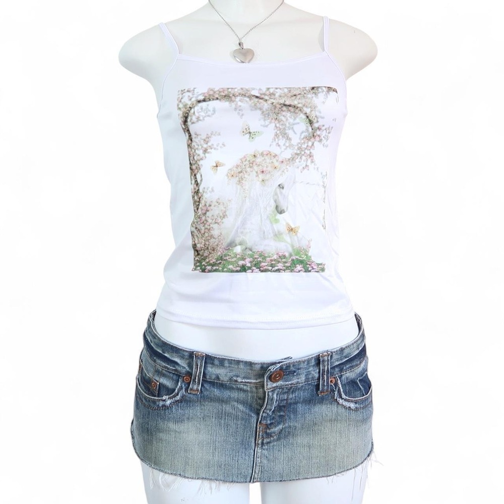 y2k fairy unicorn graphic tank top coquette fairycore